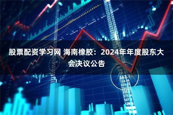 股票配资学习网 海南橡胶：2024年年度股东大会决议公告